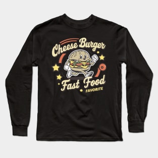 Cheese Burger Fast Food Favorite Long Sleeve T-Shirt